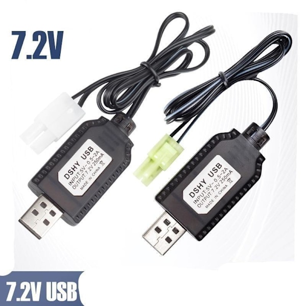 USB laddare kabel batteriladdare 7.2V 7.2V JST-2P