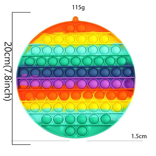 fidget toys pop it leksak sensory regnbåge 20cm