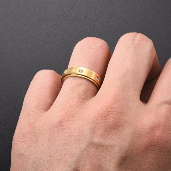 anti-ångest spinner fidget roterande ring ringar Size8/18.2mm