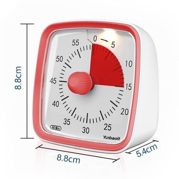 visuell timer barn 60min klassrum skola grå/röd
