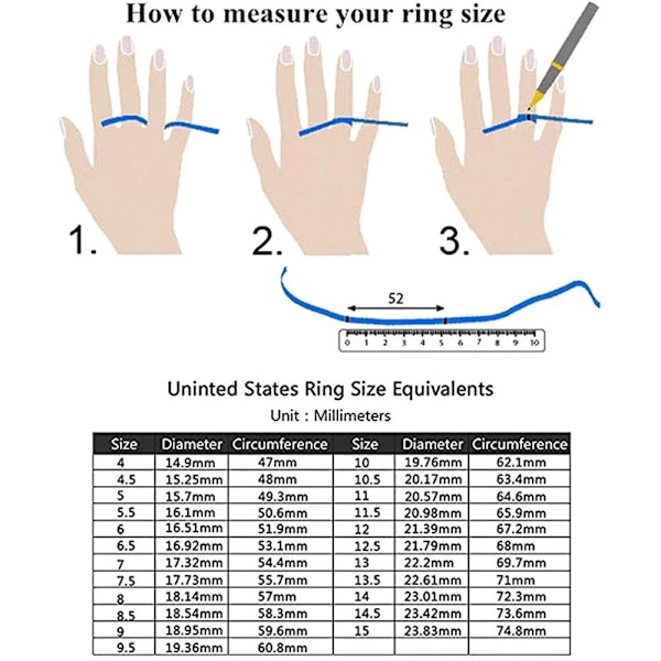 Bländande diamant roterande ring - 14K vitguld liten fyrkantig d 4mm gyllene fyrkantig diamant nr 9