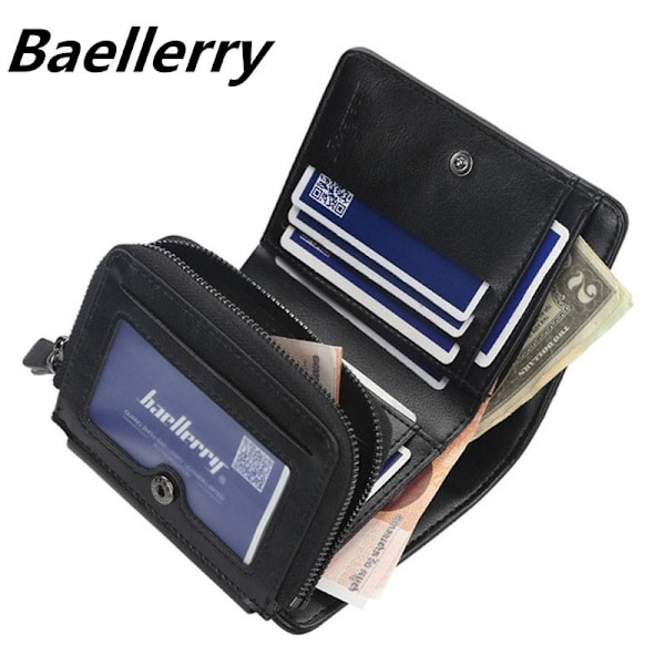 Baellerry Wallet Herrmode Bifold Snygg plånbok Slim Inkluderar I Brun