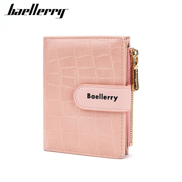 Baellerry kort plånbok för kvinnor - Snygg stentextur myntväska rosa