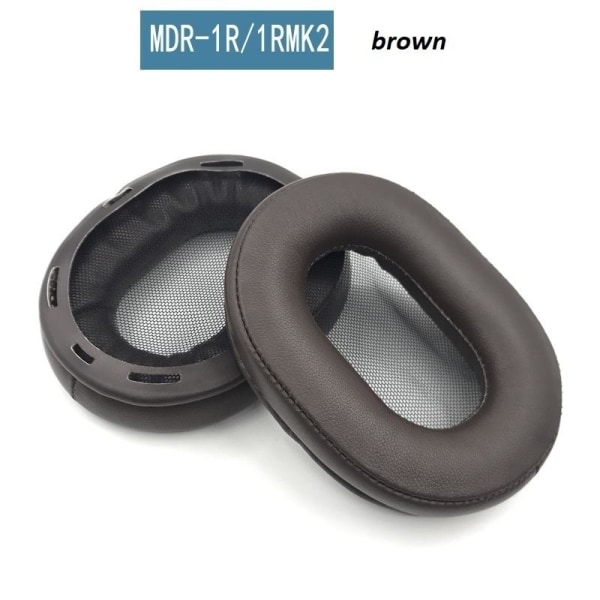 øreputer / hodebåndsputer til Sony MDR-1A 1ADAC 1ABT 1r/1rmk2 brunt lammeskinn