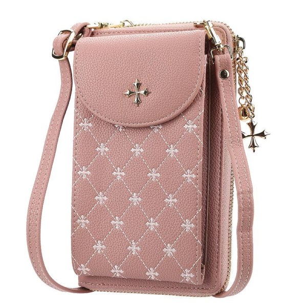 Baellerry Naisten puhelinlaukut Nahkainen Crossbody Olkalaukku Elega vaaleanpunainen 19 cm * 11 cm * 4,5 cm