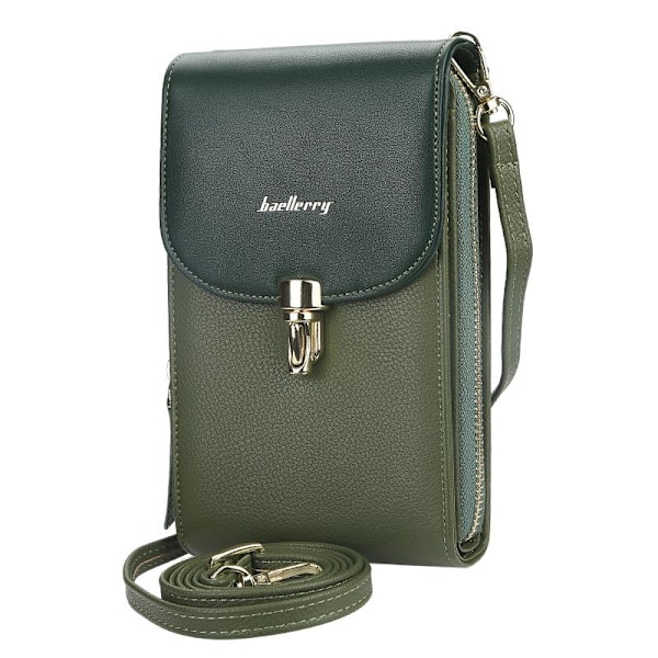 Baellerry Women Crossbody Bag Kytkin nahka korttikotelo Puhelin Svart 18.5cm*10cm*5cm