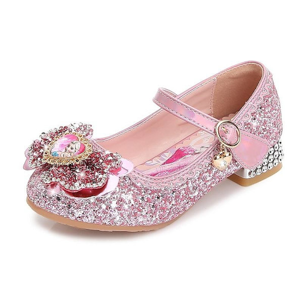 elsa prinsess skor barn flicka med paljetter rosa 19.5cm / size31