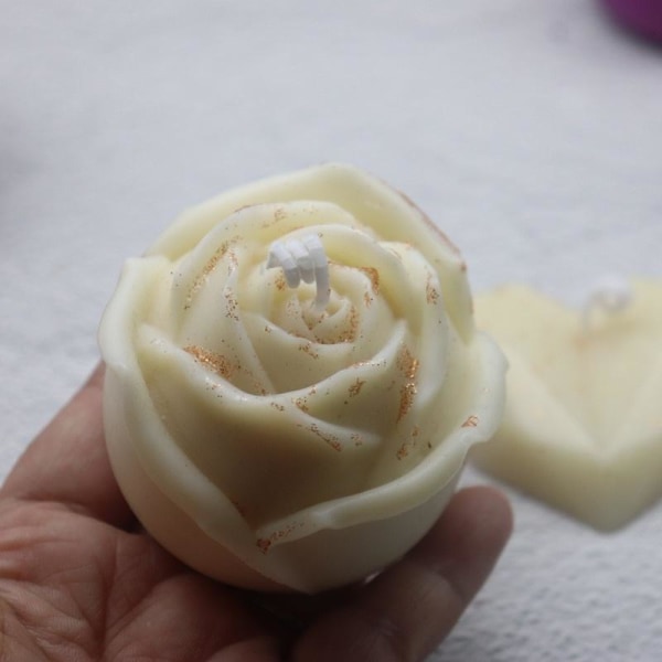 stearinlys stearinlys DIY silikone form stearinlysfremstilling stearinlys væge rose