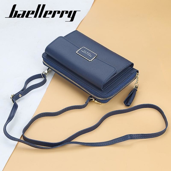 Baellerry högkvalitativ handväska för kvinnor Lyxig bärväska PU Ljusblå 20cm*11cm*5cm
