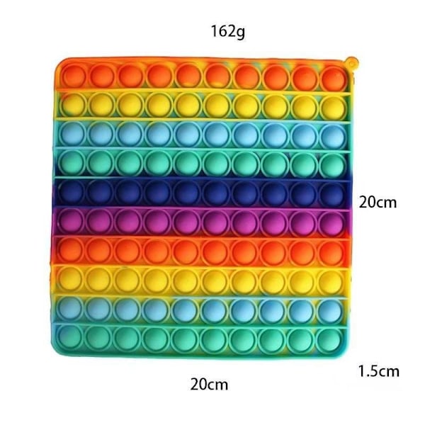 fidget toys pop it leksak sensory regnbåge 20cm