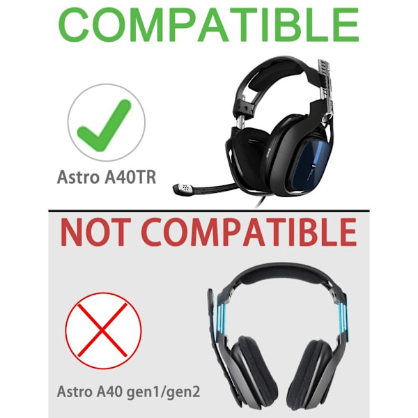 ørepuder eller hovedpude til Logitech astro A40TR læder/stof