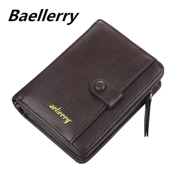 Baellerry Designer Læder Pocket Wallet RFID beskyttelses ID-kort hat kaffe