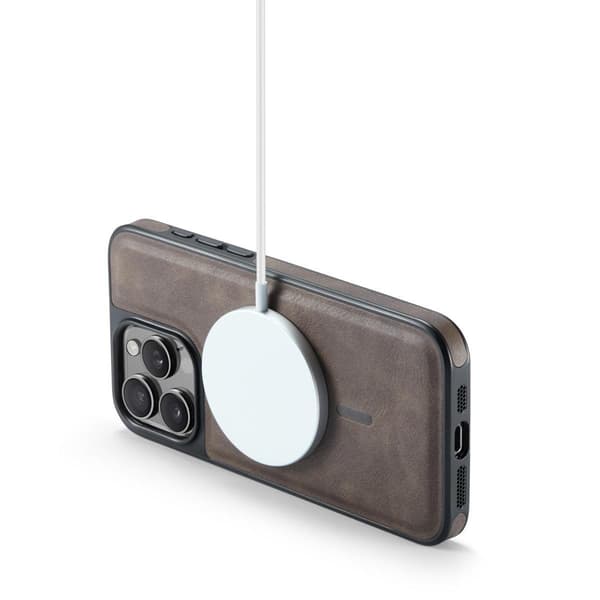 (For iPhone 12 / iPhone 12 Pro) MagSafe Telefondeksel med roter lysbrown