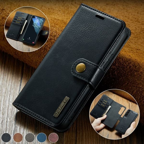 (Til Samsung Galaxy A34 5G) DG.MING Læder Telefoncover: Pung sort