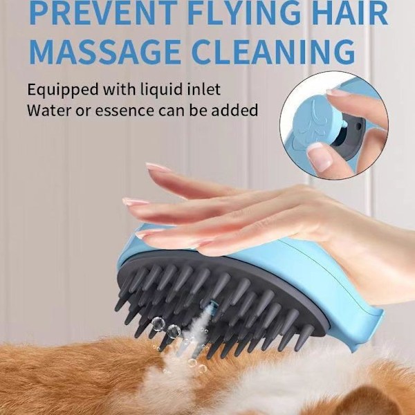 Steamy Cat Brush kattborste självrengörande katthår borste hårbo kaki
