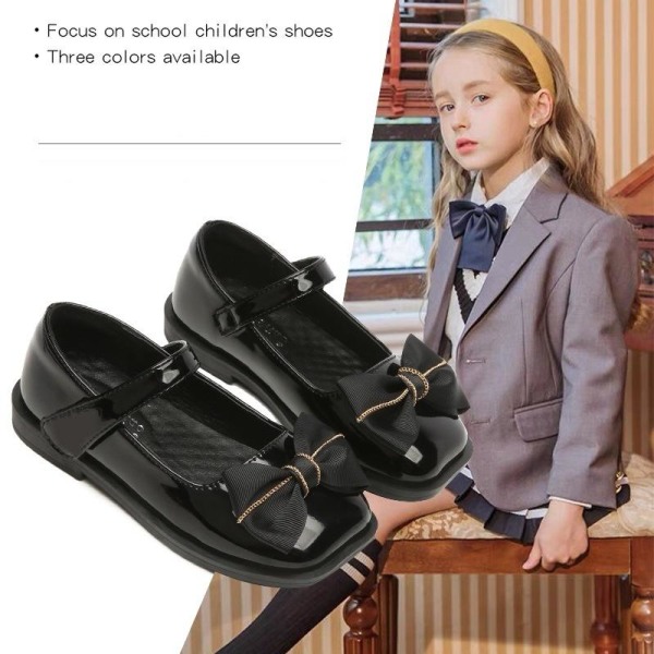 elsa prinsesse sko barn pige med pailletter sort 18,6 cm / størrelse 29