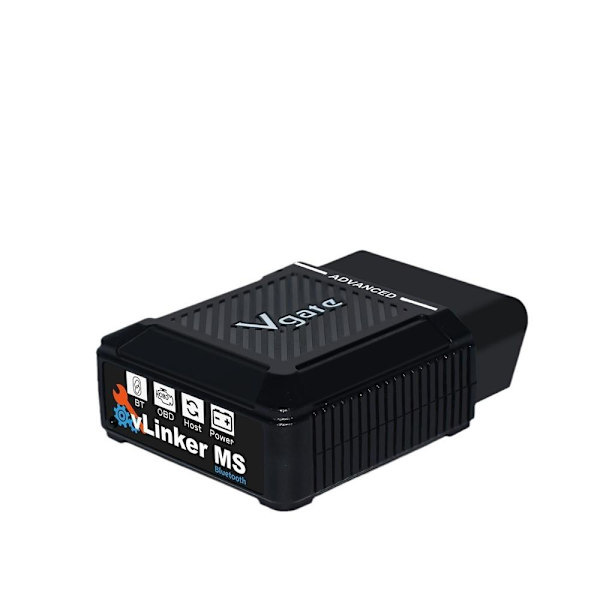 Vgate VLinker MS Bluetooth - 12V/24V dubbelspänningskompatibel, svart