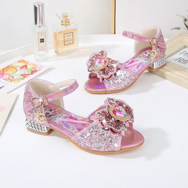 prinsesse elsa sko barneselskapssko jente sølvfarget 16 cm / størrelse 24