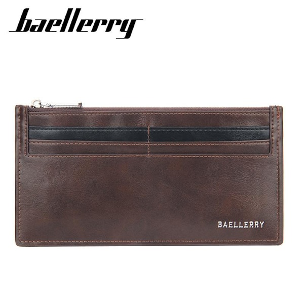 Baellerry Mønttaske til mænd Mode Læder tegnebøger Lynlås Telefon Case sort 20,5 cm * 11 cm * 1 cm