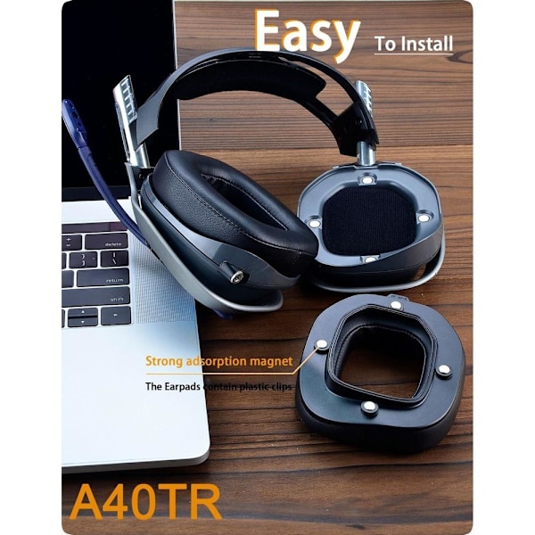 ørepuder eller hovedpude til Logitech astro A40TR læder/stof