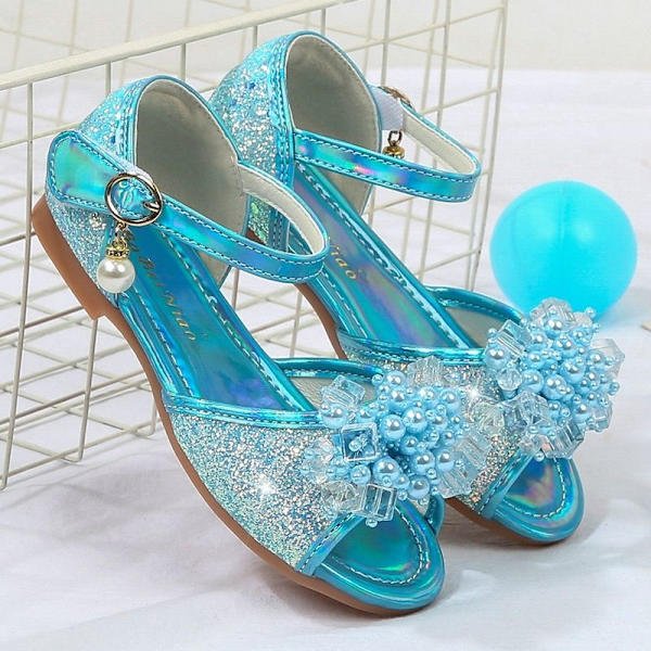 elsa Princess lasten kengät sinisellä paljetilla 17 cm / koko 25