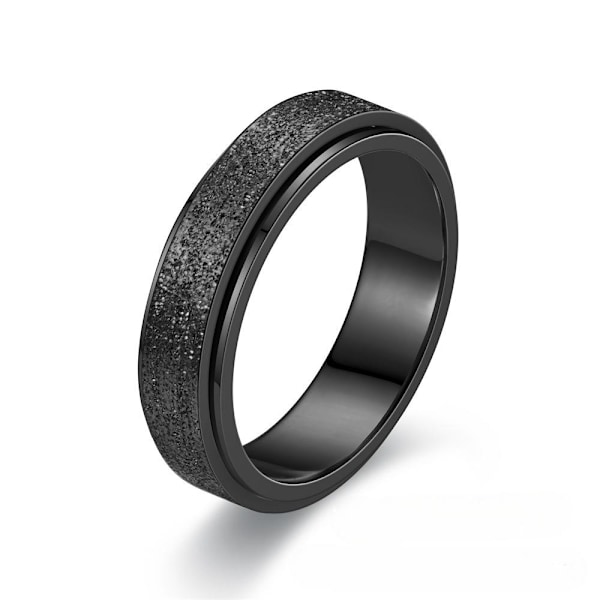 Farverig roterende partner med perlesand - unik romantisk gave 6 mm sort nr. 8