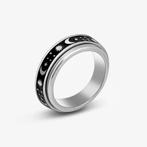 anti-ångest spinner fidget roterande ring ringar Size9/19mm