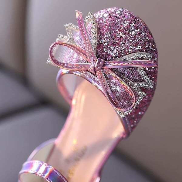 elsa prinsesse sko barn pige med pailletter pink 19 cm / koko 30