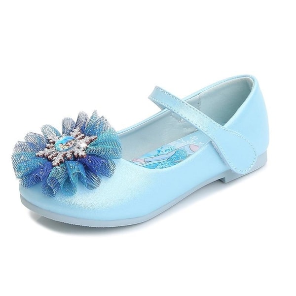 elsa prinsess skor barn flicka med paljetter blå 16cm / size25