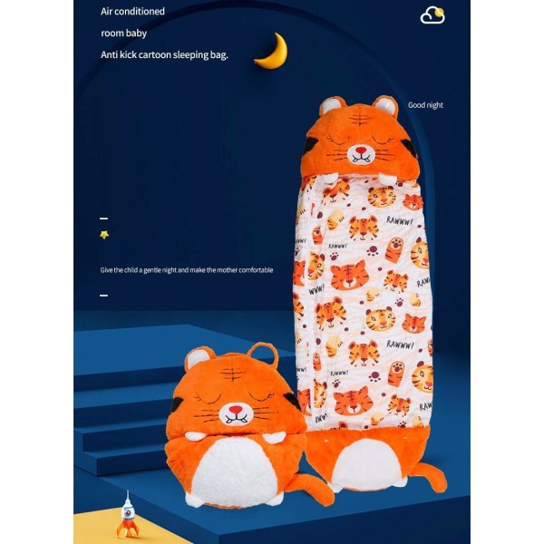 Pude sovepose børn Anti-sparketæppe blød varm oilka animal unico haj 130×50 cm
