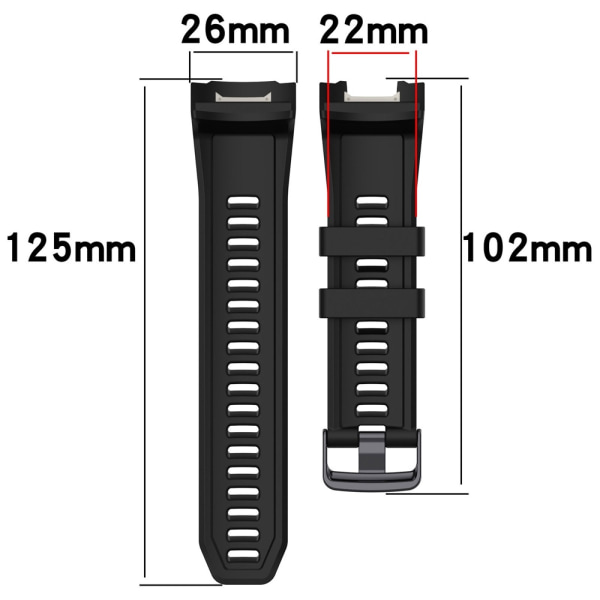 rannekoru silikoni Garmin instinct 2X harmaa