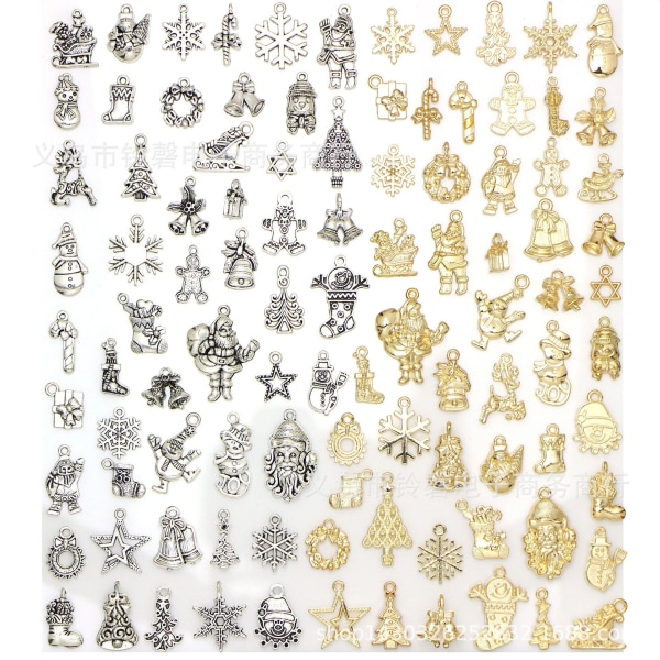 charms smykker øredobber DIY-pakke 100 stk som på bildet