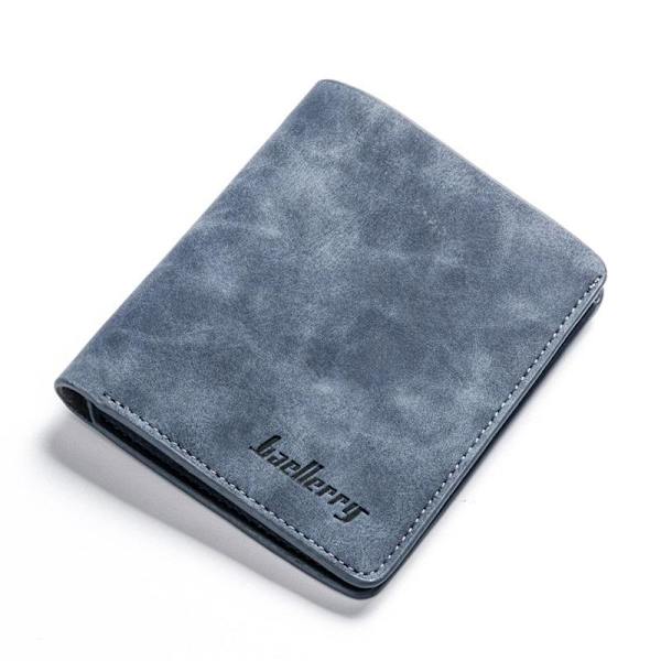 Baellerry kort stil Mens plånböcker visitkortshållare PU läder B Grå färg 12cm*9.8cm*1.2cm
