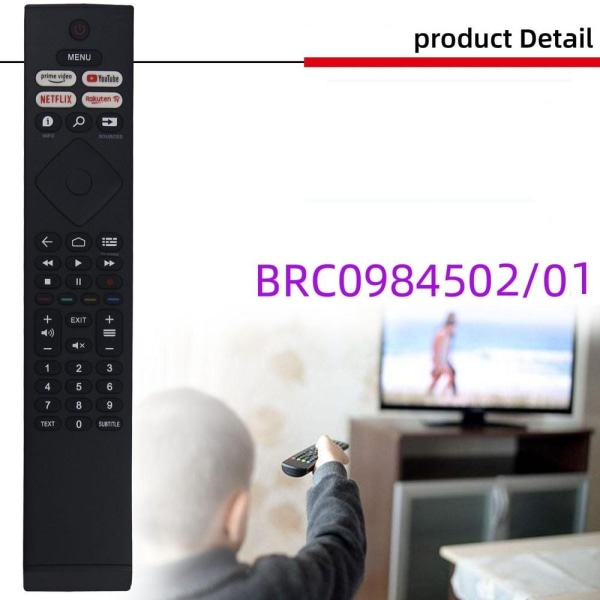 fjärrkontroll ersättning remote för Philips BRC0984502/01 BRC098 BRC0984502/01