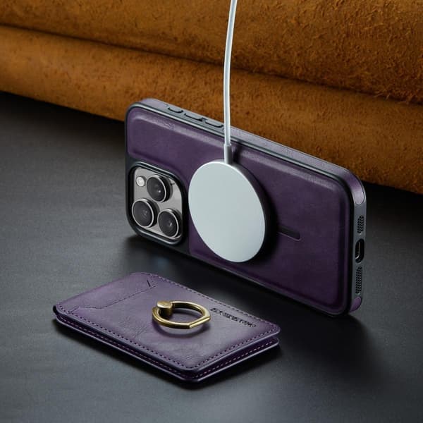 (Til iPhone 14 Pro Max) MagSafe Telefoncover med roterende ring sort