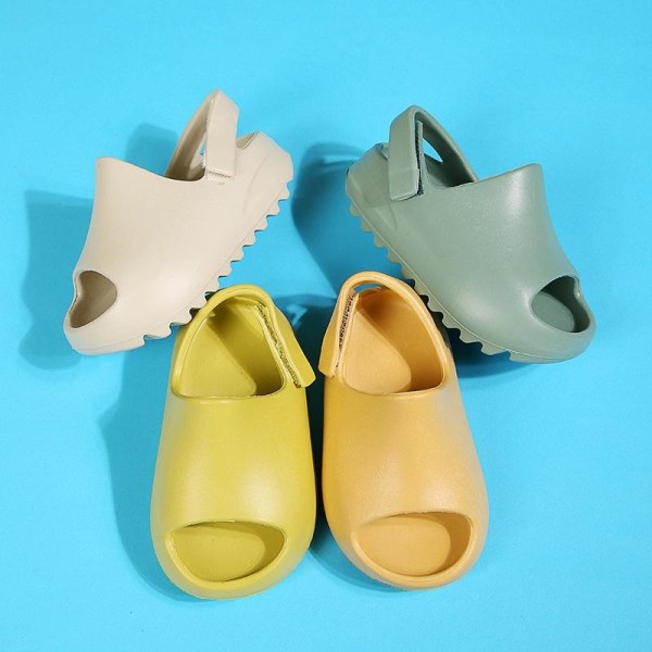 bløde hjemmesko slides sandaler sko hjemmesko børn hjemmesko gul 190 (indvendig længde 17,5-18 cm)