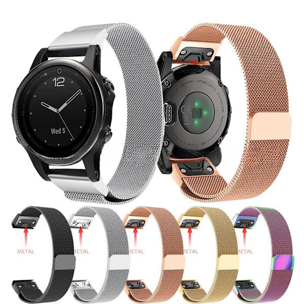 armband stål Garmin Fenix 7s/6s/5s 20mm silver