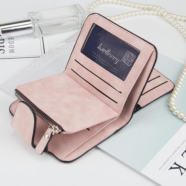Baellerry Women Fashion Hasp lyhyt lompakko PU-nahkainen vetoketju uros vaaleansininen 9,5 cm * 1,8 cm * 11,5 cm