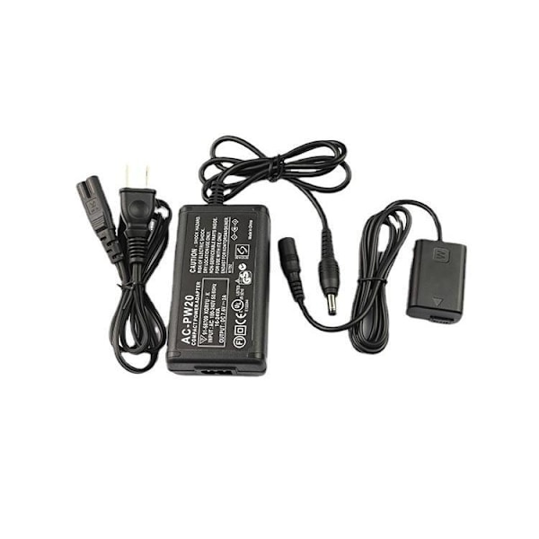 AC-PW20 Sony NP-FW50 Batteribyte Nettil adapter til kameraer sort sat i tre dele