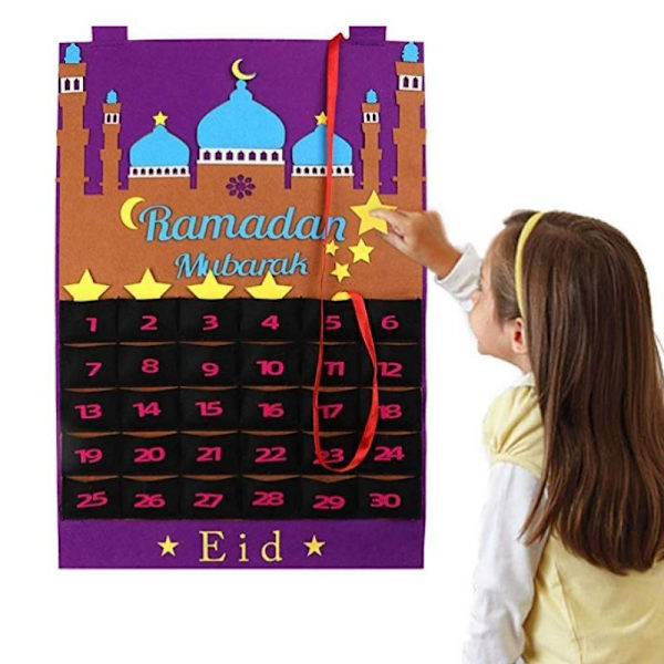 ramadan-kalenterin koristelu mubarak kareem sisustuskoristeet punainen