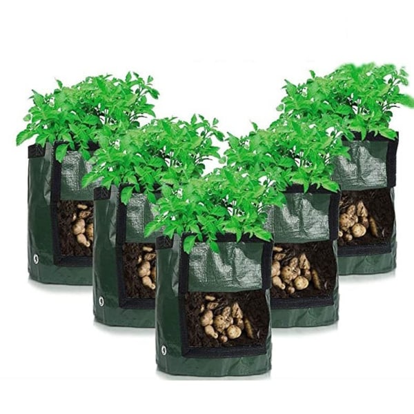 2 pakke voksekasse vækstsæk vækstposer mørkegrøn 10 gallon 35*50 cm