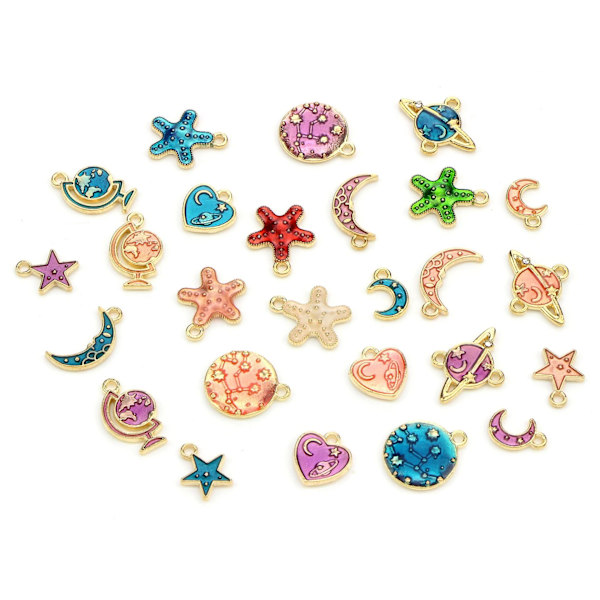 charms smykker øreringe diy pack 26 stk som på billedet