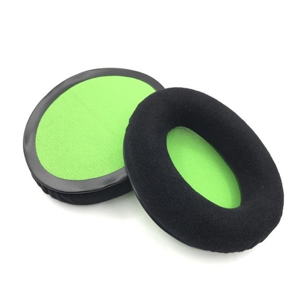 öronkuddar kuddar för Razer KAIRA X Pro Barracuda X cushion kit svart/grön A tyg