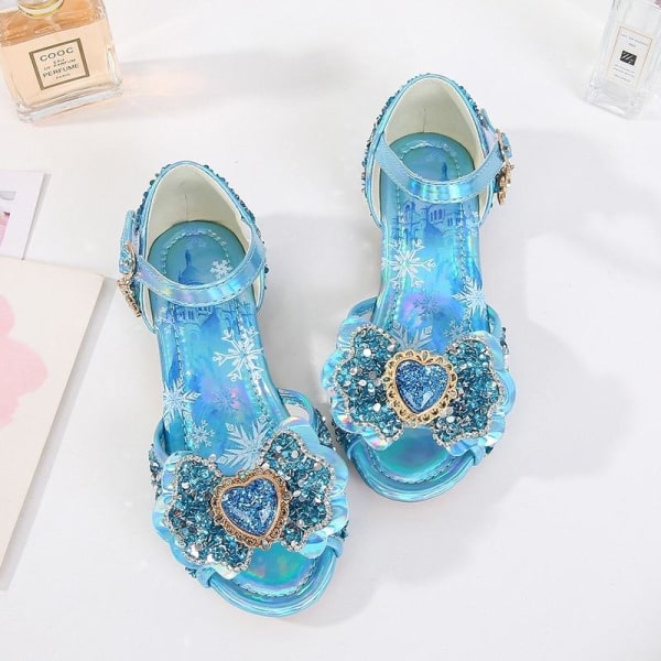 elsa Princess lasten kengät sinisellä paljetilla 19 cm / koko 30