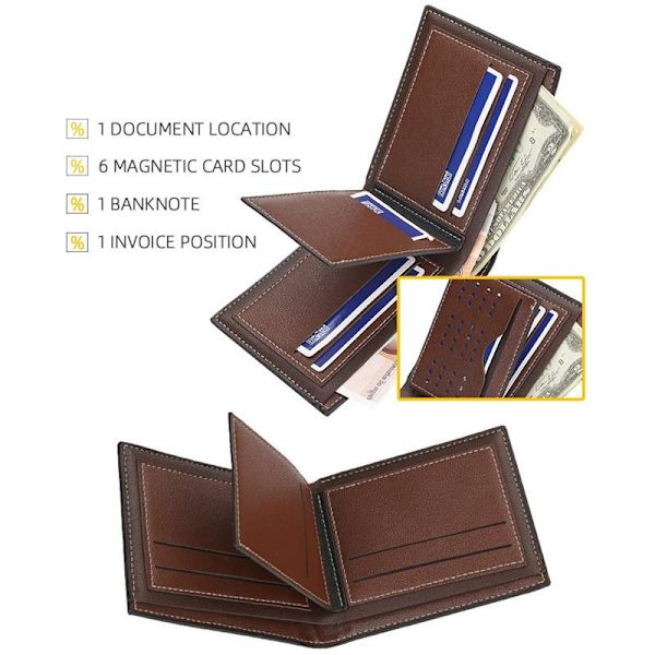 Baellerry mænd kort pung business design mode læder kortholder s lysebrun 12 cm * 10 cm * 2 cm