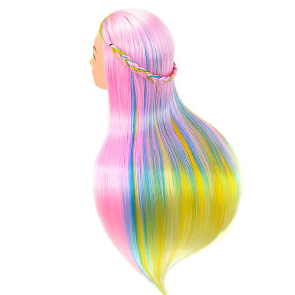 Multicolor frisyr träning huvud mannequin modell Braiding Practi 7