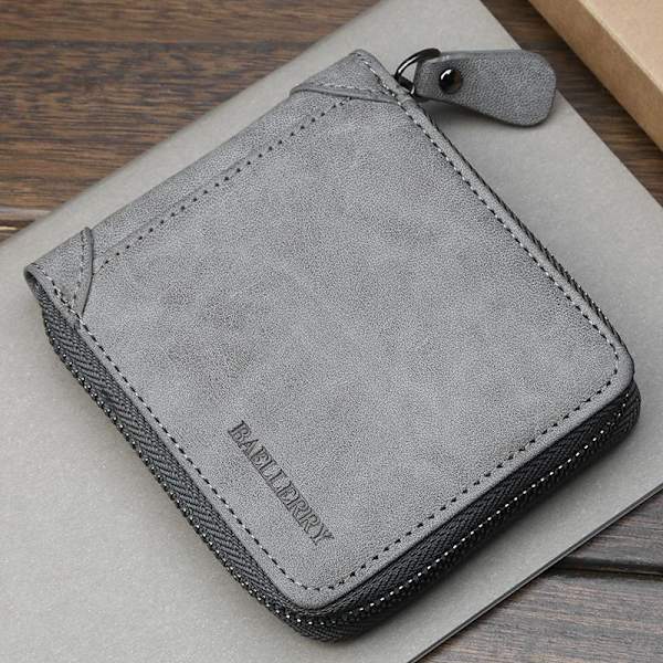 Baellerry pung herre kort pung Cross Money Clip Retro flash sort
