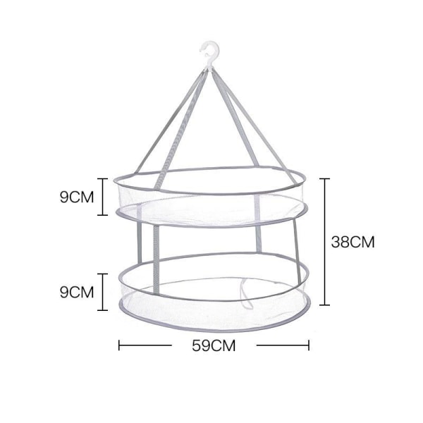 Ulike lag med brettet mesh klær hengende tørketrommel genser tørketrommel rundt dobbeltlag stort