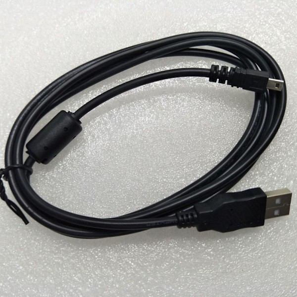Mini USB-datakabel til digitale kameraer - 8P minijack, 5-trådet ko 1 meter med magnetring