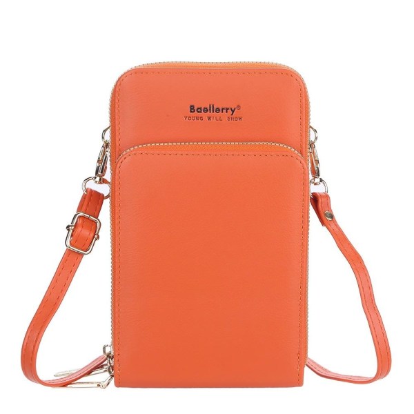 matkalaukku olkahihna lompakko matkapuhelimeen iphone oranssi